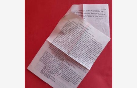2 1/2seitiger maschinenschriftlicher Brief des Schriftstellers Otto Gillen Dichtung voll Musikalität. Rainer Maria Rilke. Ein Dichter, der nicht vergessen werden darf