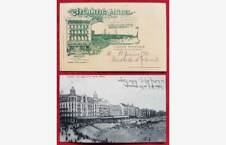 Ansichtskarte AK Atlantic Hotel Ostende. Werbepostkarte (Kerckaert, Quai de l`empereur)