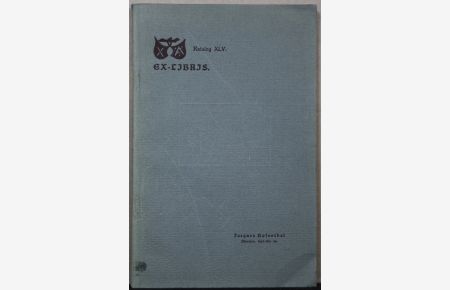 Ex-Libris. Katalog XLV der Fa. Jacques Rosenthal