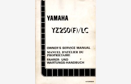 Yamaha YZ250 Fahrer- und Wartungs-Handbuch