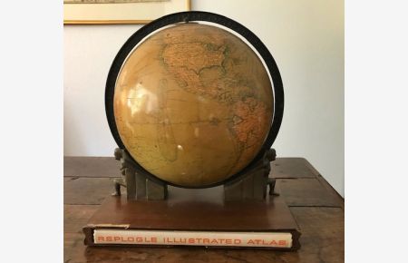 Replogle 12 inch Library Globe plus Replogle illustrated Atlas