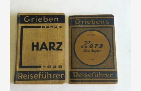 Harz mit Angaben für Automobilisten/Harz. Kleine Ausgabe. 2 Bände