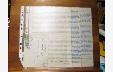 Konvolut: mehrseitiges Typoskript Silhouetten mit Korrekturen, mit Begleitbrief 13. Juni 1954 an Fritz Lindemann