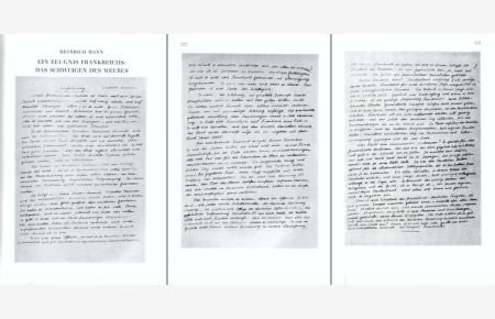 Drei Seiten Faksimile seiner Handschrift und Erstdruck in Sinn und Form 1981 / 2. Heft.   - Hrsg. von der Akademie der Künste der Deutschen Demokratischen Republik.