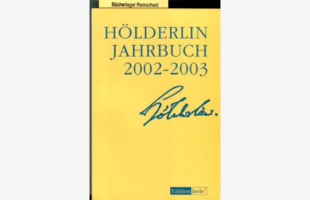 Hölderlin-Jahrbuch 2002-2003