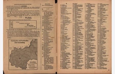 Verzeichnis der Postämter des Reichspostgebietes imt Angabe der Postleitzahl 1944
