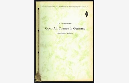 Open-Air Theatre in Germany [Freilichtbühnen in Deutschland]. -
