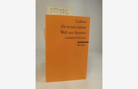 De rerum natura /Welt aus Atomen: Lat. /Dt. (Reclams Universal-Bibliothek) [Neubuch]  - Lateinisch/Deutsch