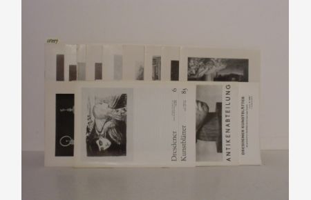 Dresdener Kunstblätter. Monatsschrift der Staatlichen Kunstsammlungen Dresden.   - 4. Jg., 1960. Hefte 1-3, H. 4/5 (Doppelheft), Hefte 6, 7, 9-12 (ohne H. 8). Dabei: 5. Jg., 1961, Hefte 1, 4, 5, 7, 9.