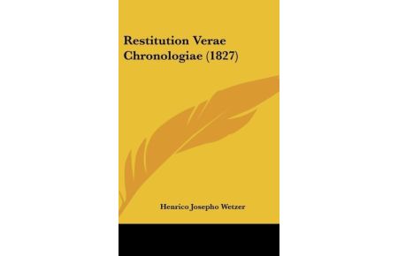 Restitution Verae Chronologiae (1827)