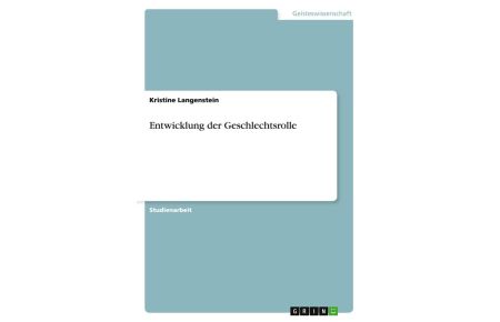Entwicklung der Geschlechtsrolle