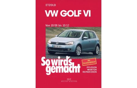 VW Golf VI von 10/08 bis 10/12  - Benziner 1,2l/ 63kW (85 PS) 6/10-10/12 bis 2,0l/199kW (270 PS) 12/09-10/12. Diesel 1,6l/ 66kW (90 PS) 5/09-10/12 bis 2,0l/ 125kW (170 PS) 5/09-10/12