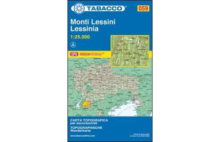 Tabacco Wandern 1 : 25 000 Monte Lessini