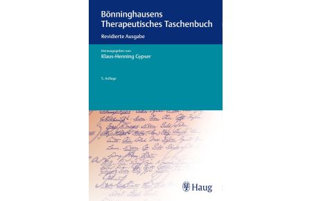 Bönninghausens Therapeutisches Taschenbuch  - Revidierte Ausgabe