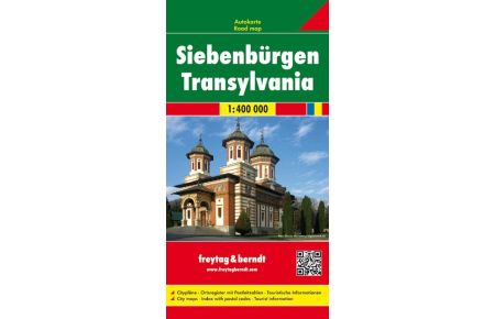 Siebenbürgen 1 : 400 000 Autokarte  - Autokarte mit touristischen Informationen, Ortsregister, Cityplänen