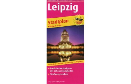 Leipzig. Stadtplan 1:16 000  - Touristischer Stadtplan mit Sehenswürdigkeiten und Straßenverzeichnis