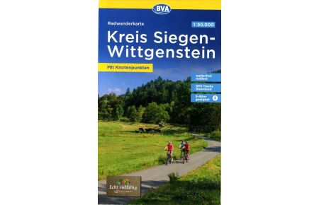 Radwanderkarte BVA Kreis Siegen-Wittgenstein mit Knotenpunkten 1:50. 000, reiß- und wetterfest, GPS-Tracks Download, E-Bike-geeignet