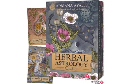 Herbal Astrology Orakel: 55 Karten mit Botschaften und Anleitungen (Mixed Media)  - Stülpdeckelschachtel mit Goldprägung, Astrologie Orakelkarten, für moderne Grüne Hexen/Green Witches, Deutsch