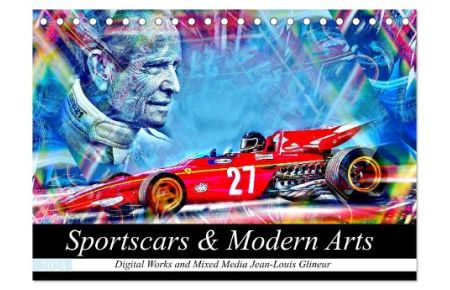Sportscars & Modern Arts (Tischkalender 2024 DIN A5 quer), CALVENDO Monatskalender  - Sportwagen als moderne Kunstwerke