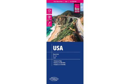 Reise Know-How Landkarte USA 1 : 4. 700. 000  - reiß- und wasserfest (world mapping project)